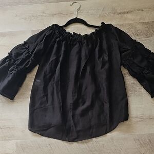 Elegant Black Off-Shoulder Women's Top
